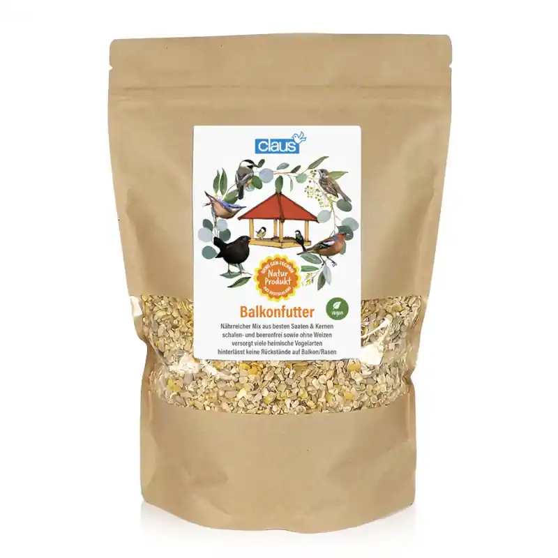 Claus Balkonfutter 1,0 kg -Nährreicher Mix für heimische Vögel- Online Kaufen